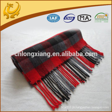 Atacado China Plaid Luxurious Scarves 100% Cashmere Scarf Wholesale